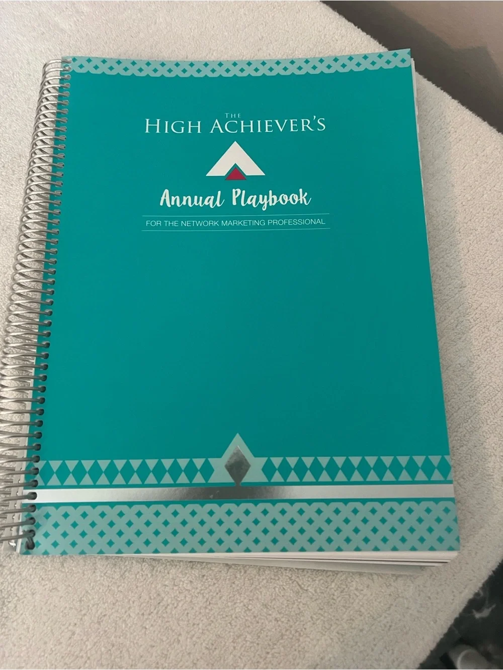 Planner The High Achiever's Annual Playbook - Teal Spiral calendar unused